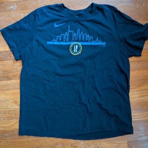 Nike Black and Blue Graphic Tee